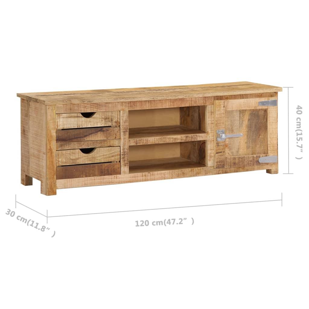 TV Cabinet 120x30x40 cm Solid Mango Wood