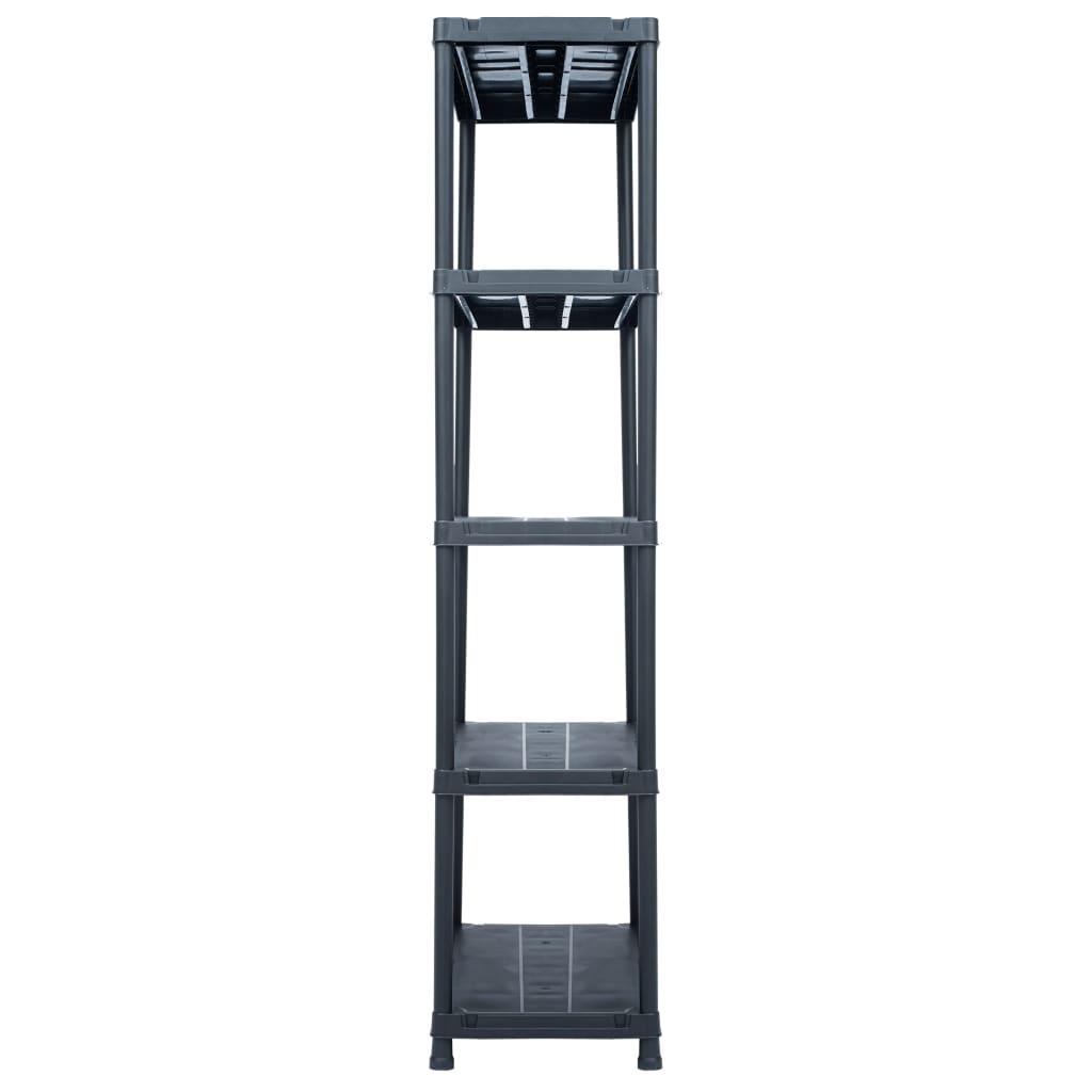 Storage Shelf Rack Black 500 kg 90x60x180 cm Plastic