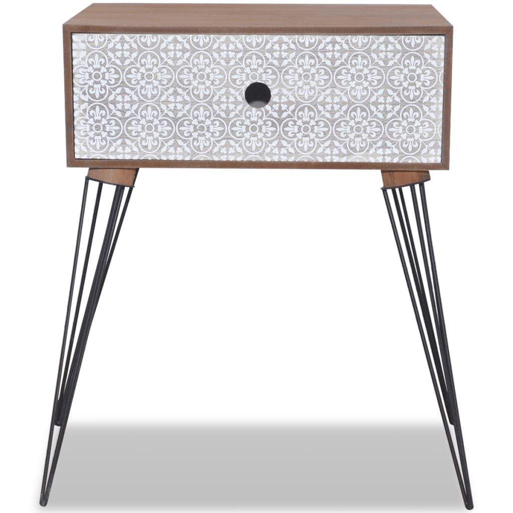 Nightstands with Drawer 2 pcs Brown