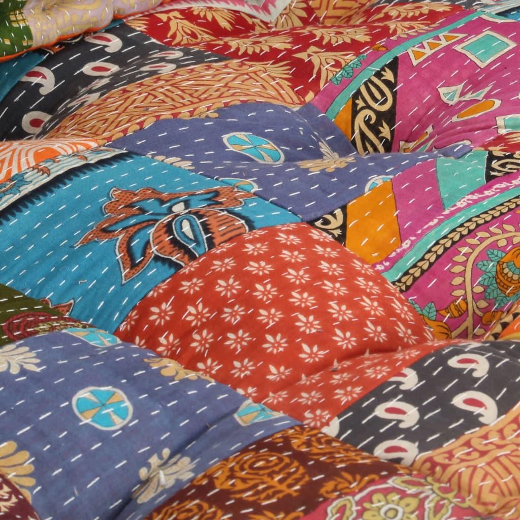 Pouffe Patchwork Fabric