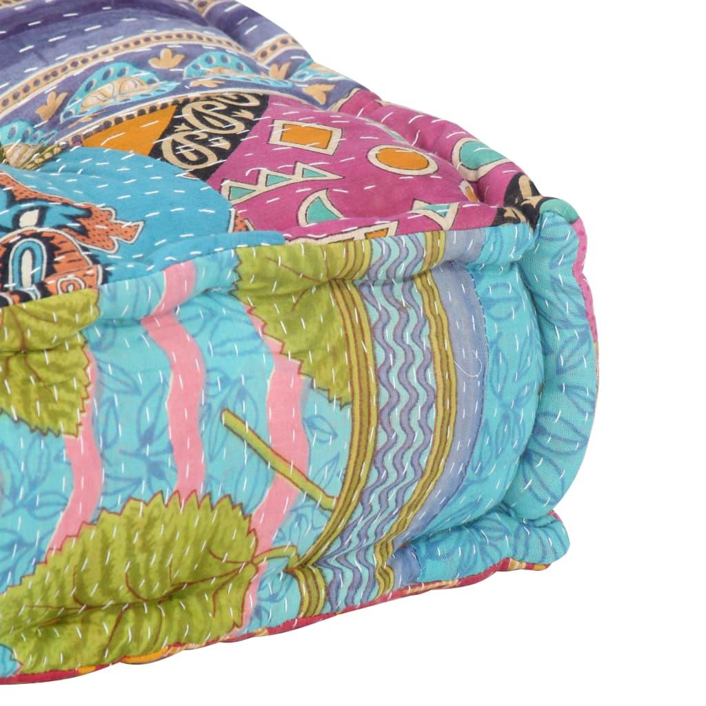Pouffe Patchwork Fabric