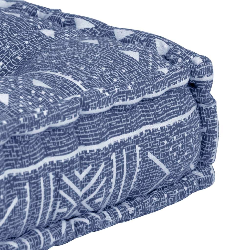 Pouffe Indigo Fabric