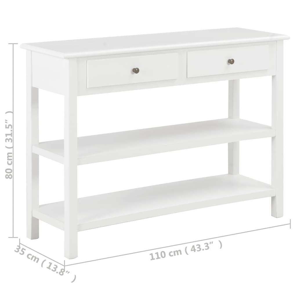 Sideboard White 110x35x80 cm MDF