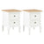 Bedside Cabinet 2 pcs White 35x30x49 cm MDF