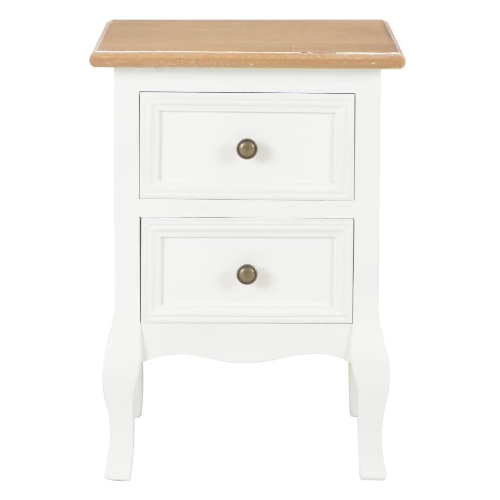 Bedside Cabinet 2 pcs White 35x30x49 cm MDF