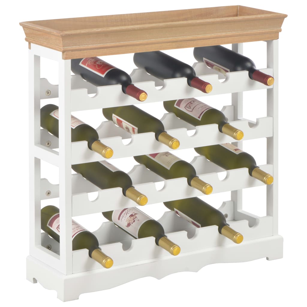 Wine Cabinet White 70x22.5x70.5 cm MDF