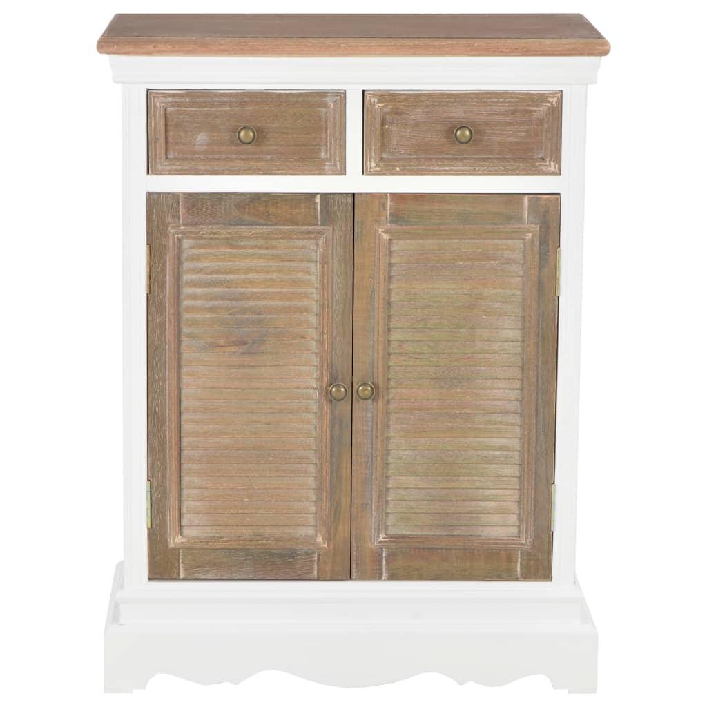 Sideboard White 60x30x80 cm Solid Wood
