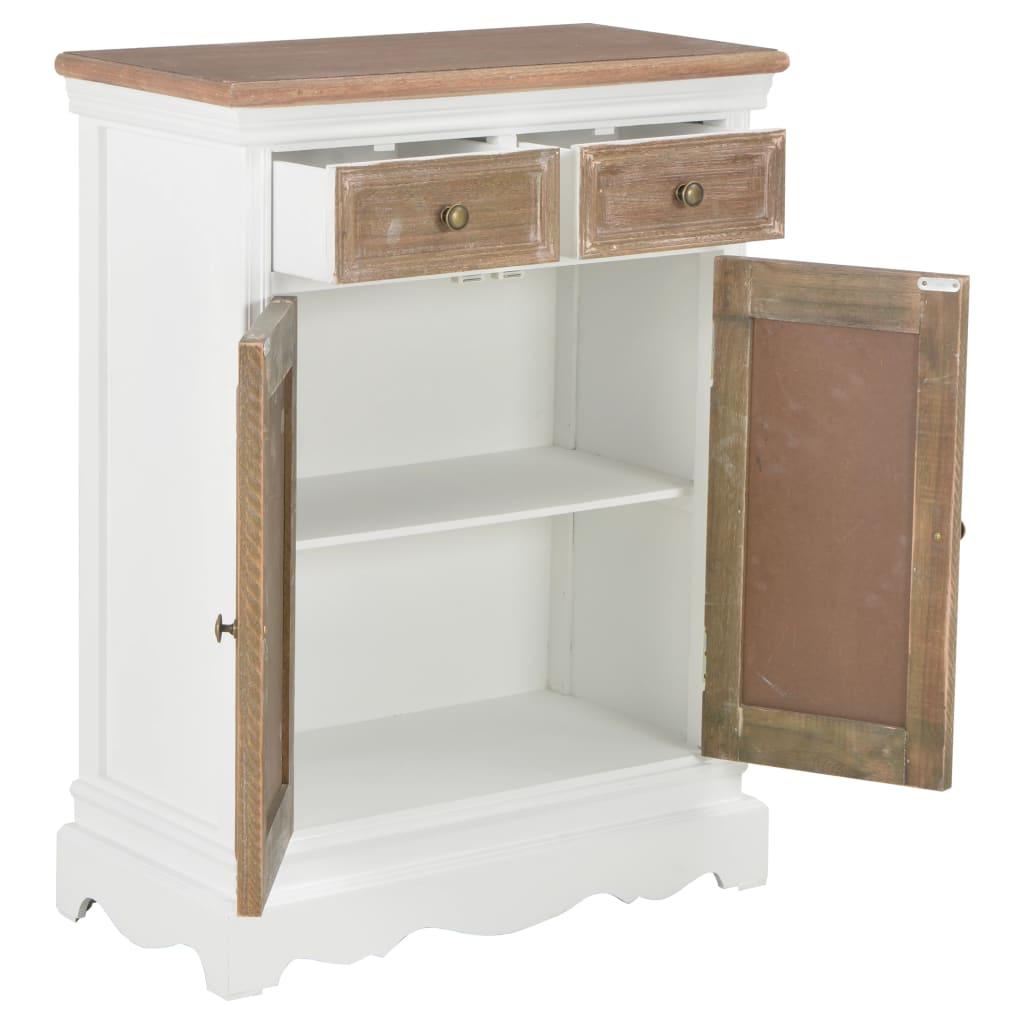 Sideboard White 60x30x80 cm Solid Wood