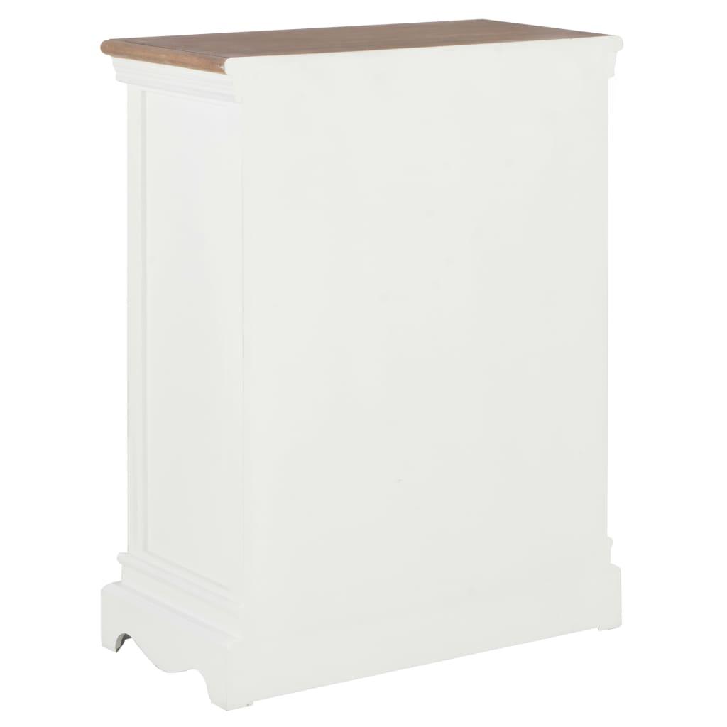 Sideboard White 60x30x80 cm Solid Wood