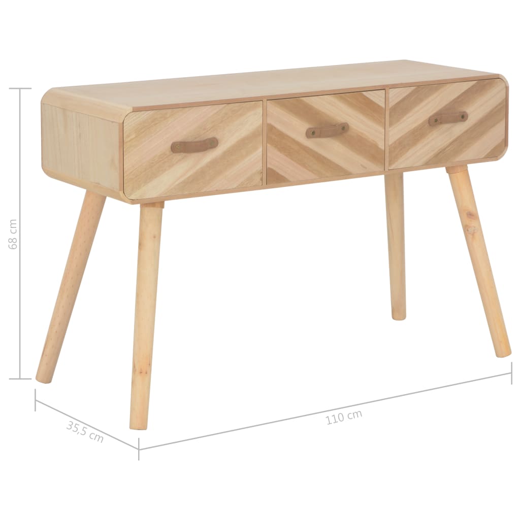 Console Table 100x35x68 cm Solid Wood