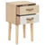 Bedside Cabinet with 2 Drawers 30x25x49.5 cm Solid Pinewood