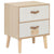 Bedside Cabinet with 2 Drawers 40x30x49.5 cm Solid Pinewood