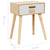 Bedside Table with a Drawer 44x30x58.5 cm Solid Pinewood