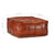 Pouffe Tan 60x60x30 cm Genuine Goat Leather