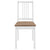 Dining Chairs with Cushions 4 pcs White Solid Wood
