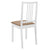 Dining Chairs with Cushions 4 pcs White Solid Wood