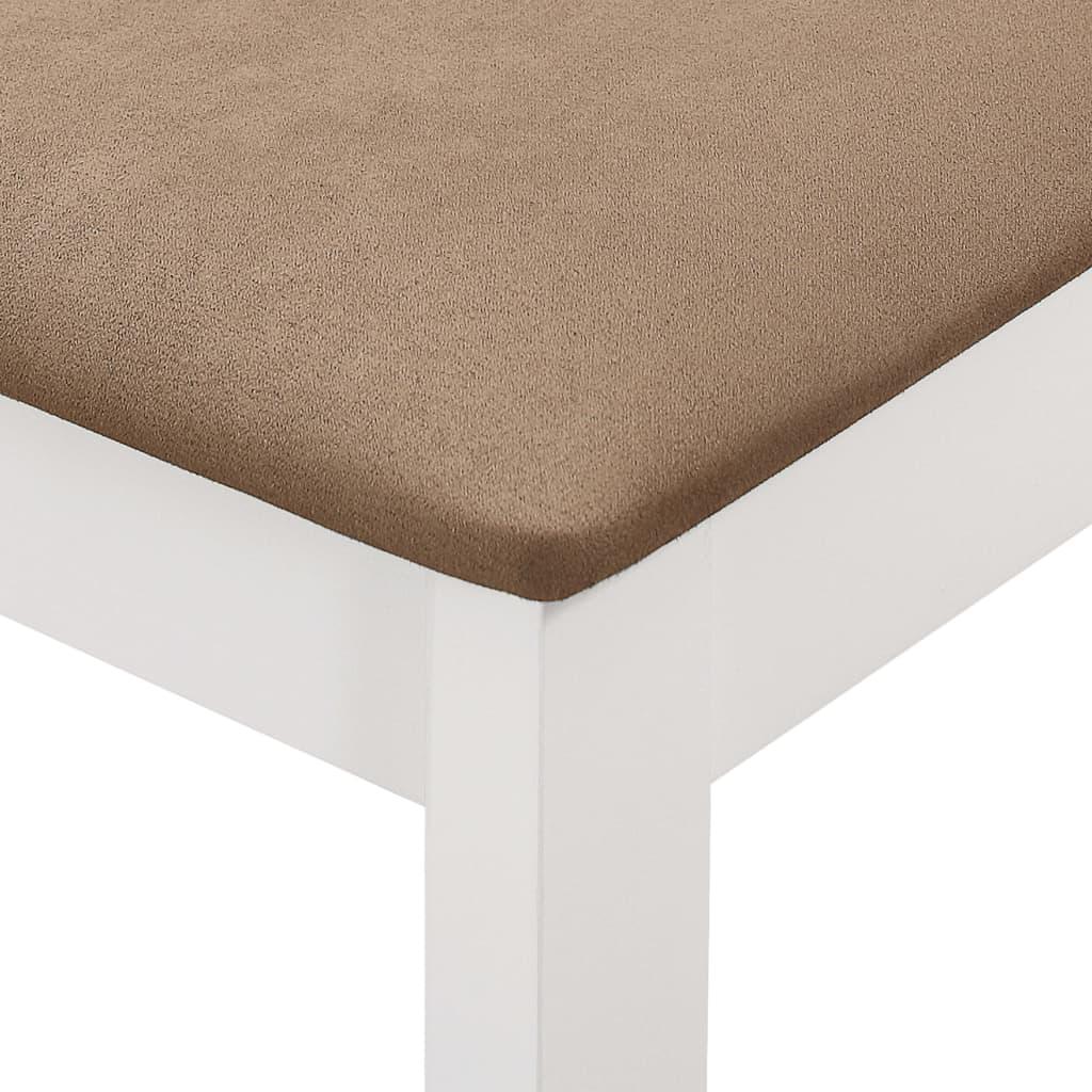Dining Chairs with Cushions 4 pcs White Solid Wood