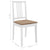 Dining Chairs with Cushions 4 pcs White Solid Wood