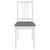 Dining Chairs with Cushions 2 pcs White Solid Wood