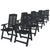 9 Piece Outdoor Dining Set Plastic Anthracite
