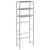 3-Tier Storage Rack over Toilet Silver 53x28x169 cm