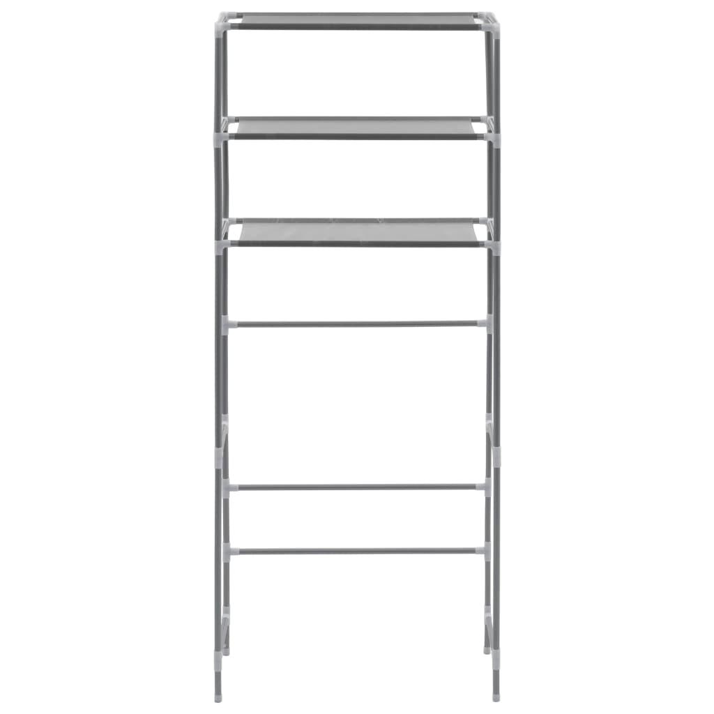 3-Tier Storage Rack over Laundry Machine Silver 69x28x169 cm
