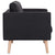 3-Seater Sofa Fabric Black