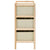 Storage Racks with 3 Fabric Baskets 2 pcs Beige Cedar Wood