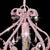 Ceiling Lamp with Beads Pink Round E14