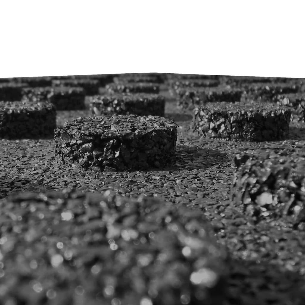 Fall Protection Tiles 12 pcs Rubber 50x50x3 cm Black