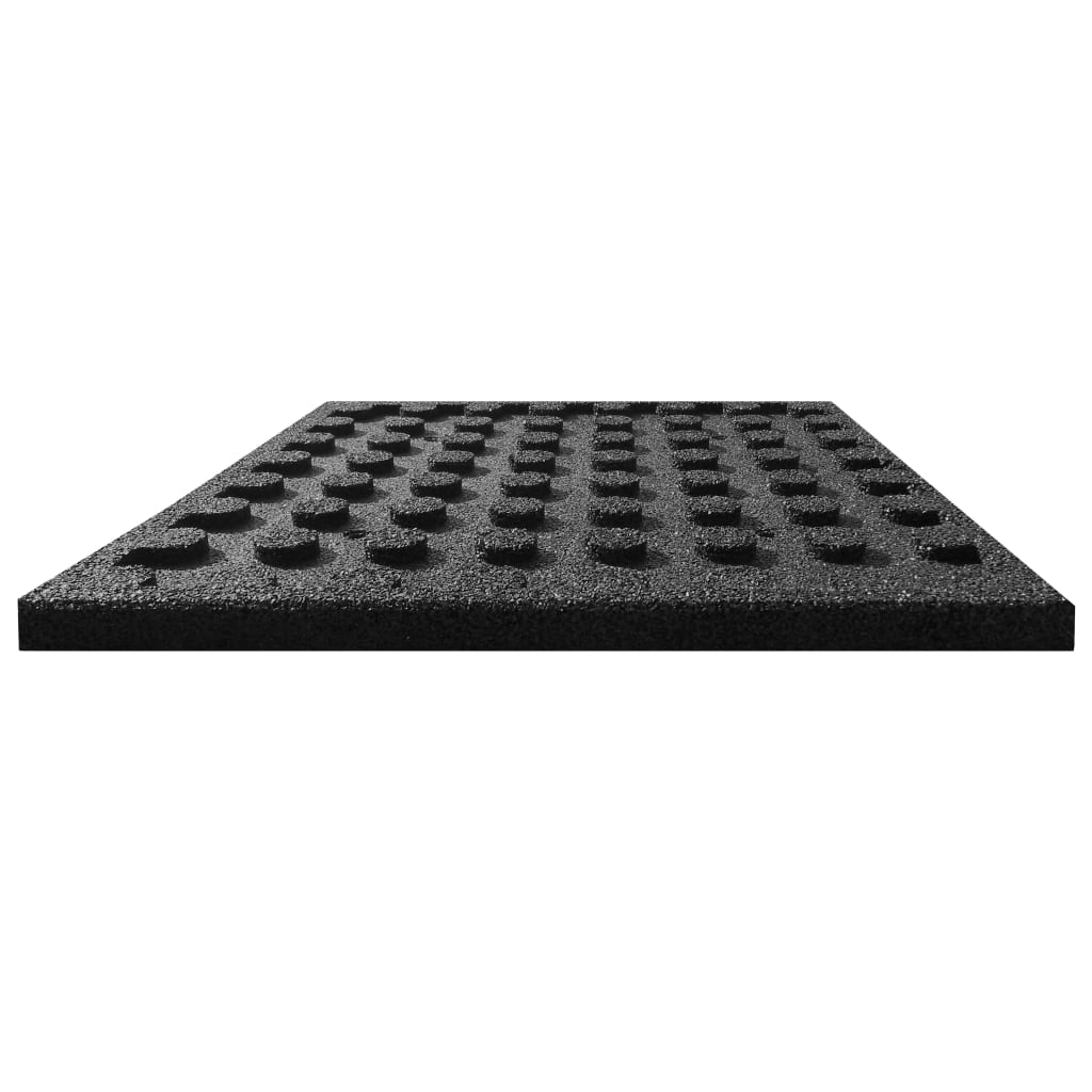 Fall Protection Tiles 24 pcs Rubber 50x50x3 cm Black