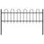 Garden Fence with Hoop Top Steel 1.8 m Black