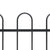 Garden Fence with Hoop Top Steel 1.8 m Black