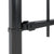 Garden Fence with Hoop Top Steel 1.8 m Black