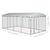Outdoor Dog Kennel with Roof 7.6x3.8x2.3 m