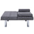 Sofa Bed with Two Pillows Grey Faux Leather