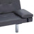 Sofa Bed with Two Pillows Grey Faux Leather