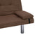Sofa Bed with Two Pillows Brown Polyester