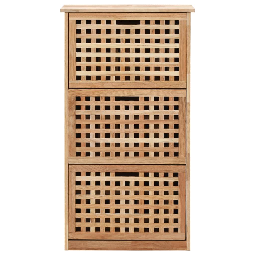 Shoe Storage Cabinet 55x20x104 cm Solid Walnut Wood