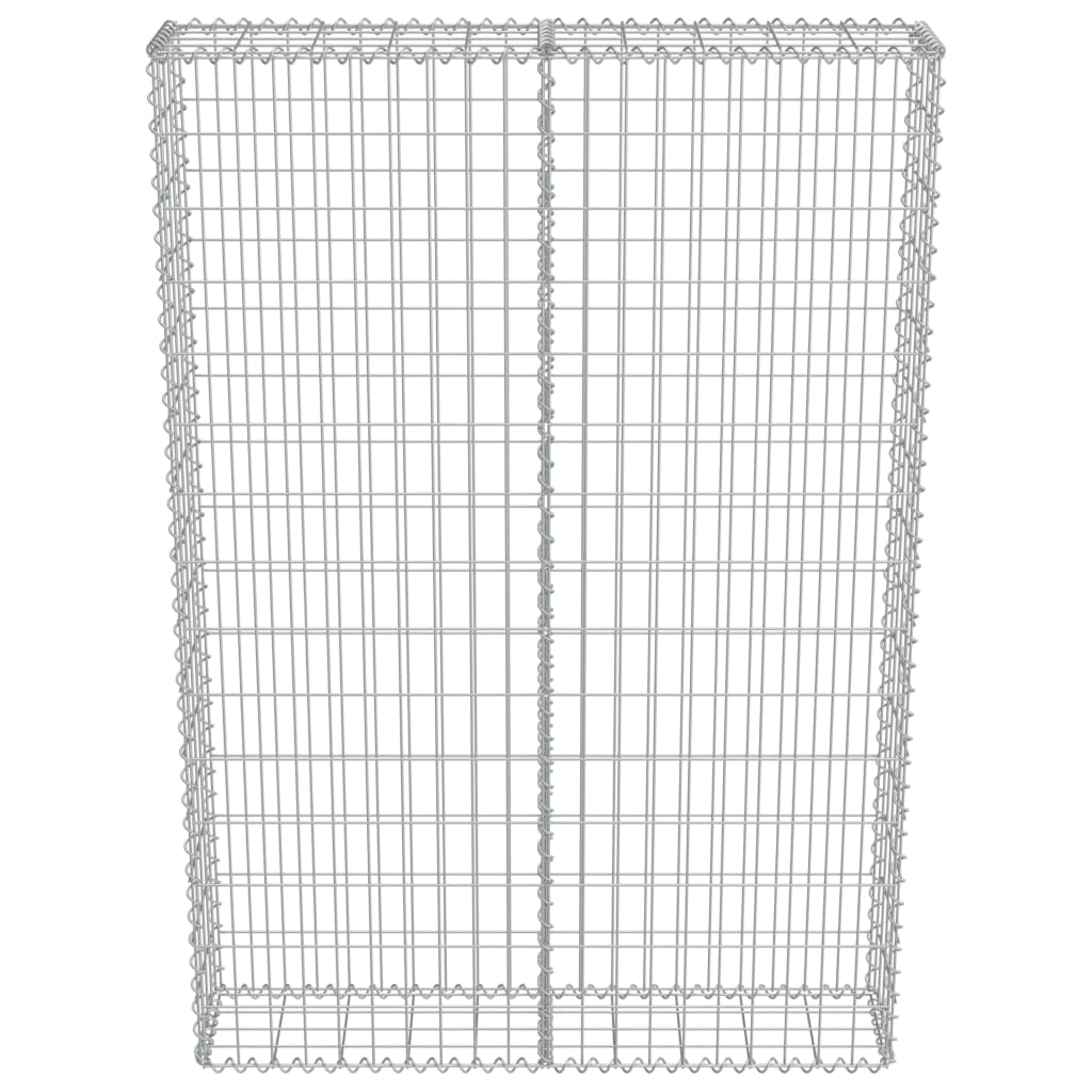 Gabion Wall with Covers Galvanised Steel 100x20x150 cm