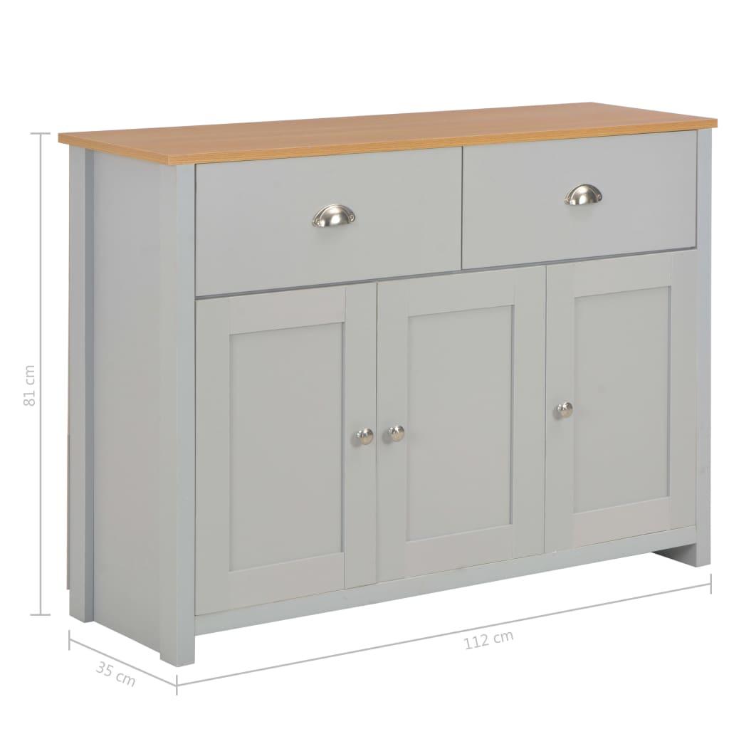 Sideboard Grey 112x35x81 cm