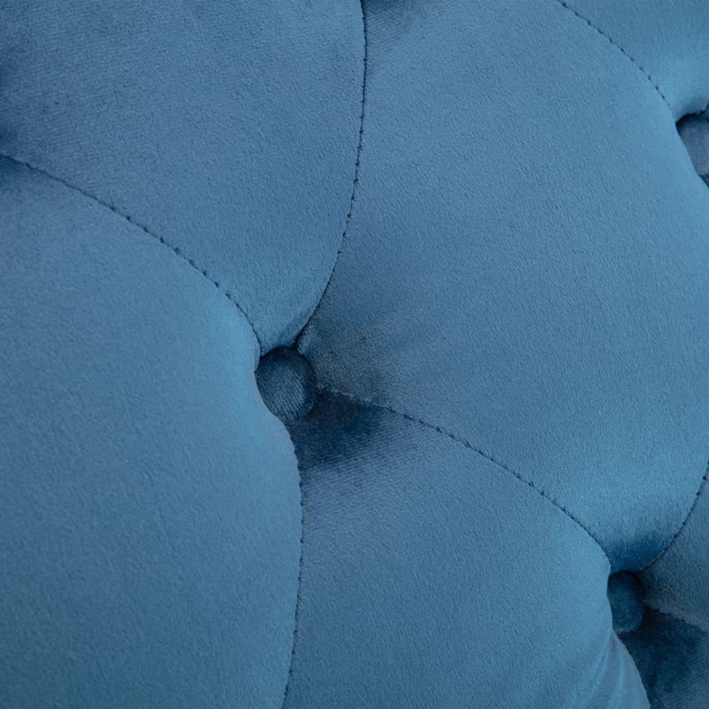 Chaise Lounge Blue Velvet