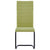 Cantilever Dining Chairs 2 pcs Green Fabric