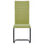 Cantilever Dining Chairs 2 pcs Green Fabric