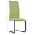 Cantilever Dining Chairs 2 pcs Green Fabric