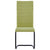 Cantilever Dining Chairs 4 pcs Green Fabric