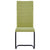 Cantilever Dining Chairs 4 pcs Green Fabric