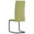 Cantilever Dining Chairs 4 pcs Green Fabric