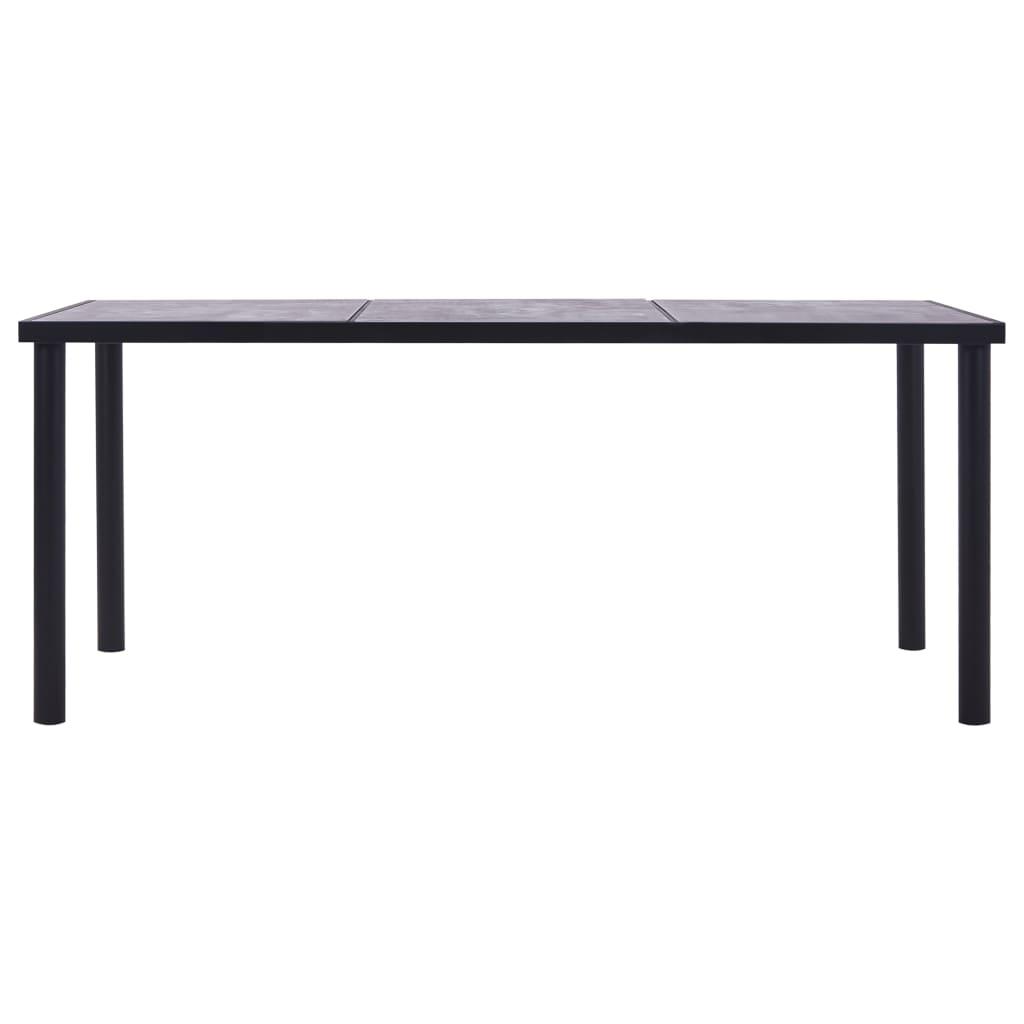 Dining Table Black and Concrete Grey 200x100x75 cm MDF