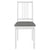 Dining Chairs with Cushions 6 pcs White Solid Wood